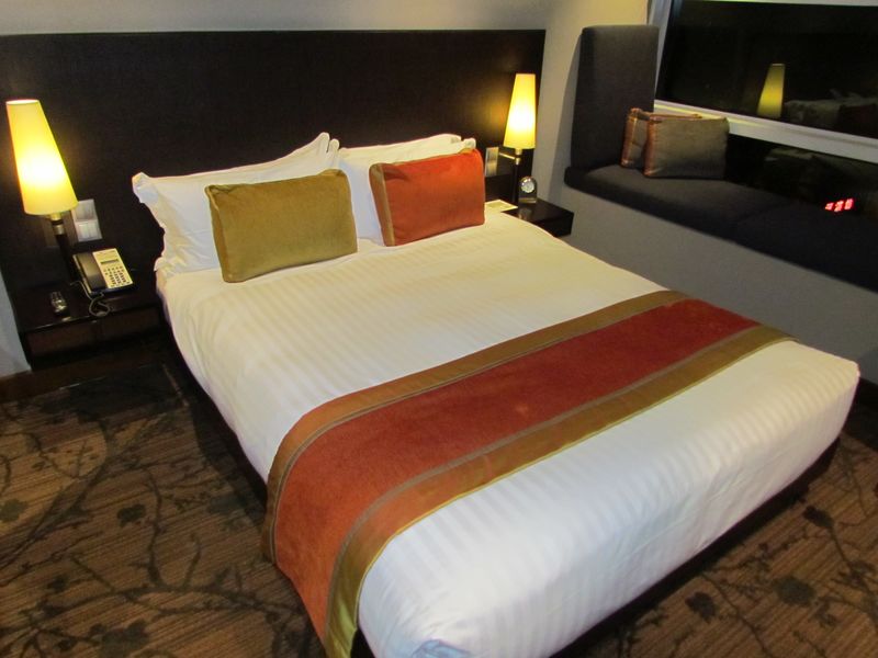 A comfortable bed with extra soft furnishings really lent an air of class.